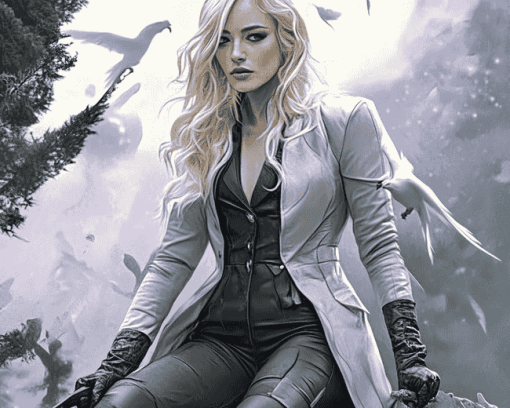 Aesthetic White Canary Series Diamond Painting