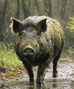 Aesthetic Wild Boar Diamond Painting