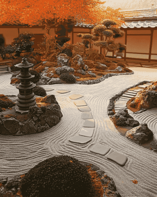 Aesthetic Zen Garden Landscape Diamond Painting