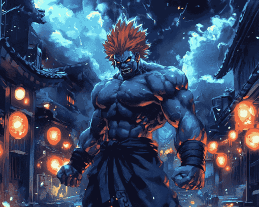 Akuma Anime Fighter Diamond Painting