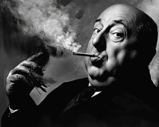 Alfred Hitchcock Black and White Diamond Painting