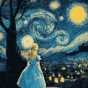 Alice in Wonderland Starry Night Diamond Painting