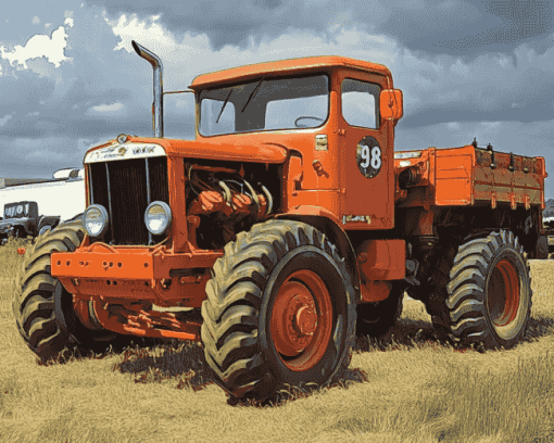 Allis Chalmers Engines Truck Diamond Painting