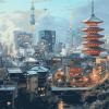 Amazing Japanese Cities Diamond Painting