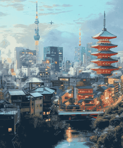 Amazing Japanese Cities Diamond Painting