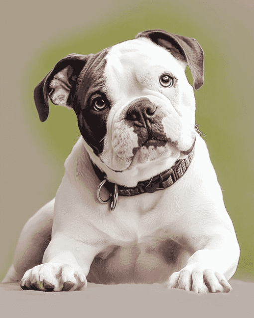 American Bulldog Puppy Diamond Painting