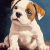 American Bulldog Puppy Diamond Painting