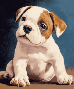 American Bulldog Puppy Diamond Painting