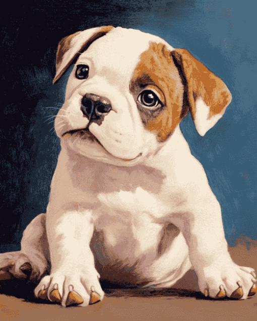 American Bulldog Puppy Diamond Painting