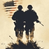 American Flag Military Silhouettes Diamond Painting