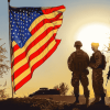 American Flag Soldier Silhouette Diamond Painting