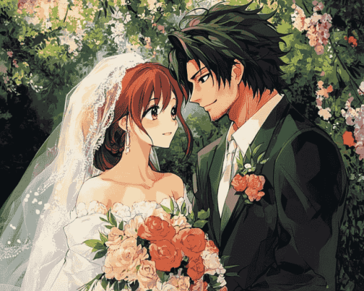 Anime Romance Wedding Diamond Painting