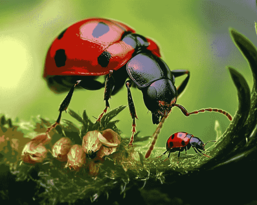 Ant and Ladybug Close-Up Diamond Painting