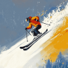 Artistic Ski Jump Animation Diamond Painting