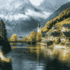 Austrian Alps Landscape Diamond Painting