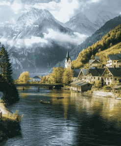 Austrian Alps Landscape Diamond Painting