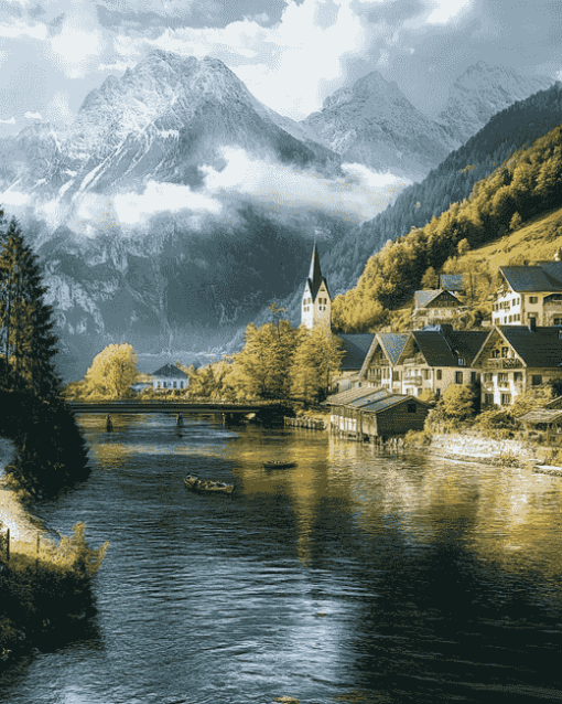 Austrian Alps Landscape Diamond Painting