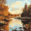 Autumn Landscapes of Upstate New York Diamond Painting