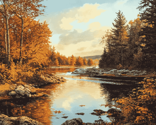 Autumn Landscapes of Upstate New York Diamond Painting