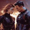 Avengers Clint Natasha Diamond Painting