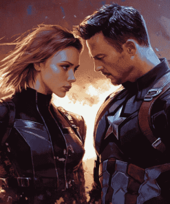 Avengers Clint Natasha Diamond Painting