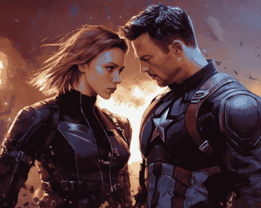 Avengers Clint Natasha Diamond Painting