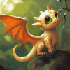 Baby Dragon Fantasy Diamond Painting