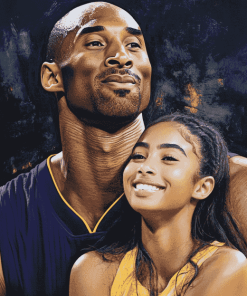 Basketball Legends Kobe and Gianna Diamond Painting