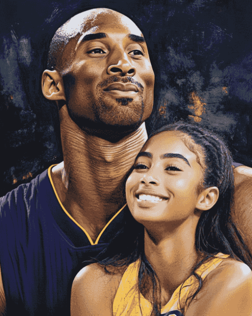 Basketball Legends Kobe and Gianna Diamond Painting