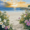 Beach Blossoms Diamond Painting