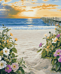 Beach Blossoms Diamond Painting