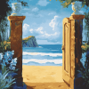 Beach Doorway Diamond Painting