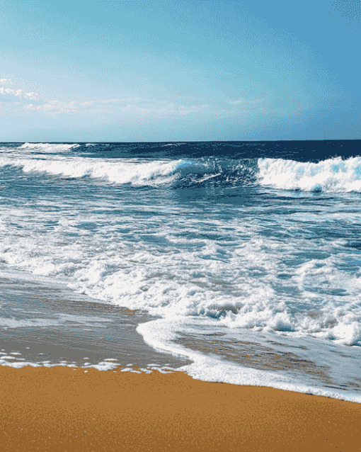 Beach Waves Seascape Diamond Painting