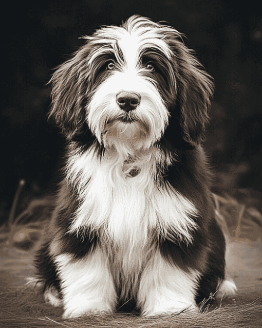 Bearded Collie Puppy Diamond Painting