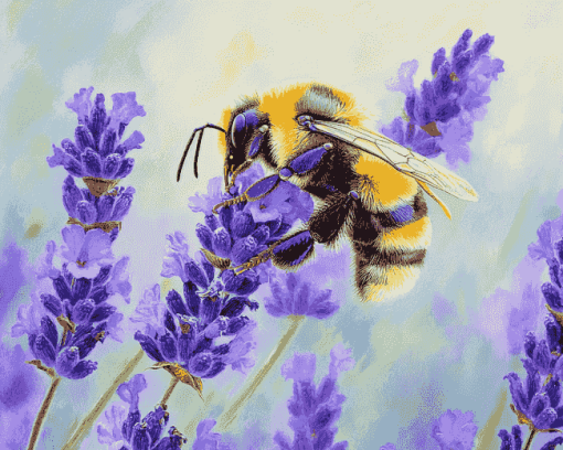 Bees and Lavender Serenity Diamond Painting