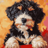 Bernedoodle Puppy Diamond Painting