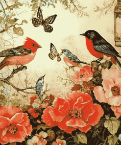 Birds and Blooms Diamond Painting