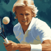 Bjorn Borg Tennis Legend Diamond Painting