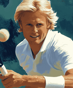 Bjorn Borg Tennis Legend Diamond Painting