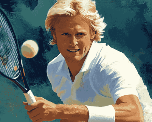 Bjorn Borg Tennis Legend Diamond Painting