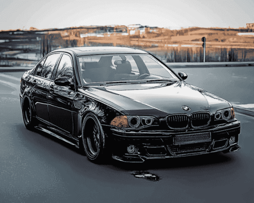 Black BMW 535i Sedan Diamond Painting