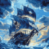 Black Pearl Ship Diamond Painting