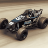 Black Sprint Car Racing Diamond Painting