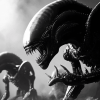 Black and White Xenomorph Aliens Diamond Painting