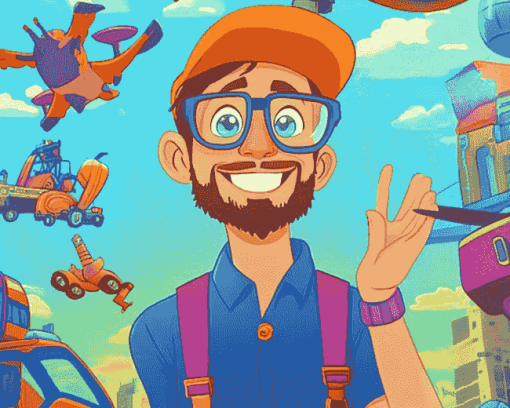 Blippi Animation Art Diamond Painting