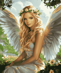 Blondy Ariel Angel Animation Diamond Painting