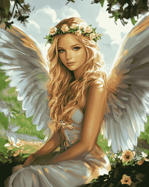 Blondy Ariel Angel Animation Diamond Painting