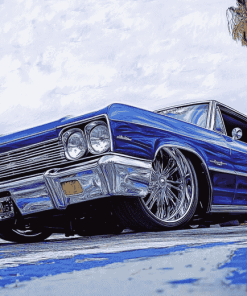 Blue Chevrolet Lowrider Diamond Painting