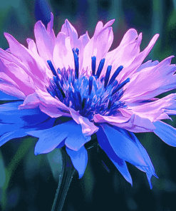 Blue Cornflower Blossoms Diamond Painting