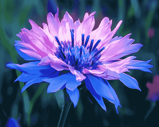 Blue Cornflower Blossoms Diamond Painting